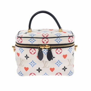 Louis Vuitton Monogram Game On Vanity White Leather Handbag